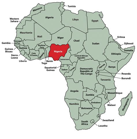 nigeria karte afrika